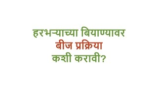 How to do seed treatment for gram…