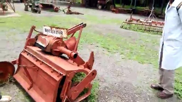 Ploughing using tractors 