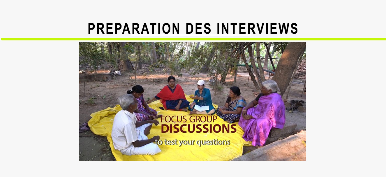 3. Préparation des interviews - Réaliser de…