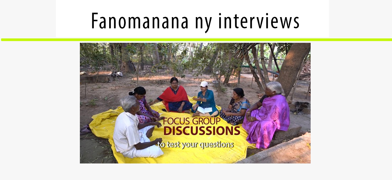 3. Fanomanana ny interviews -…